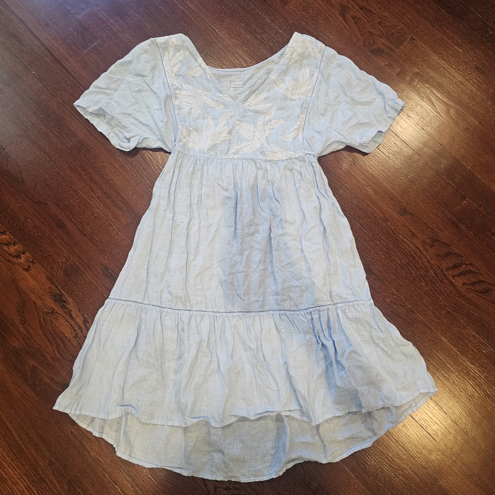 Light Blue Linen Dress